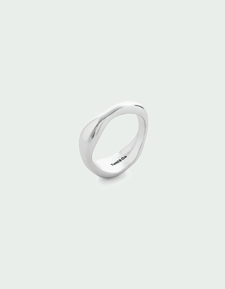 Serenity Organic Polished Layering Ring