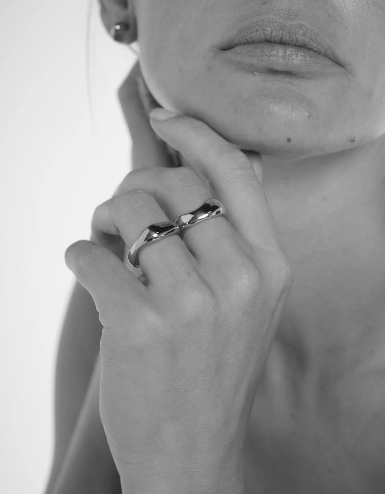 Serenity Organic Polished Layering Ring