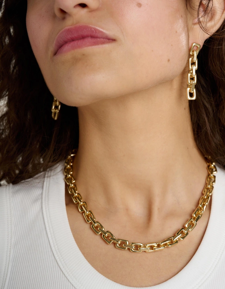 Link Square Link Chain Necklace