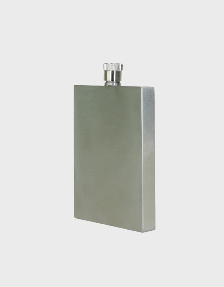 Sophos 3oz Square Hip Flask - Silver Finish