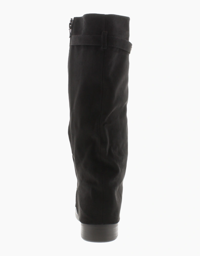Krush Womens Long Boots Howdy Zip Fastening black UK Size