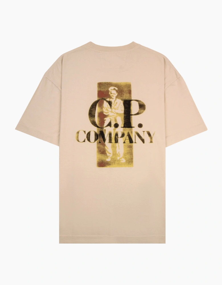 Cp Company 30/1 Jersey Comfort Logo T-Shirt FROZEN DEW 114