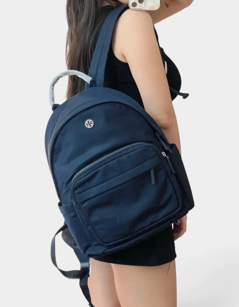 Nylon Backpack Navy Blue