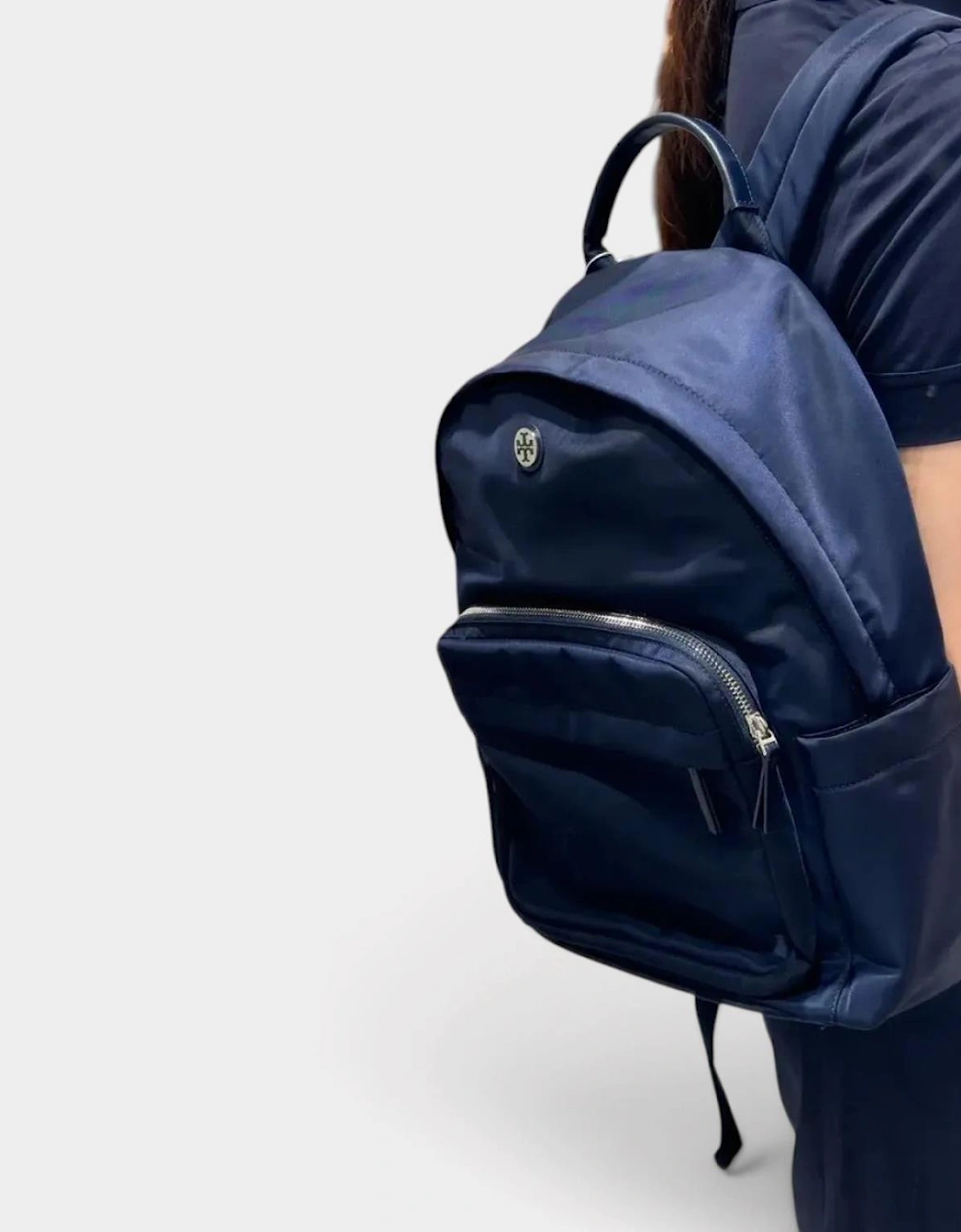 Nylon Backpack Navy Blue