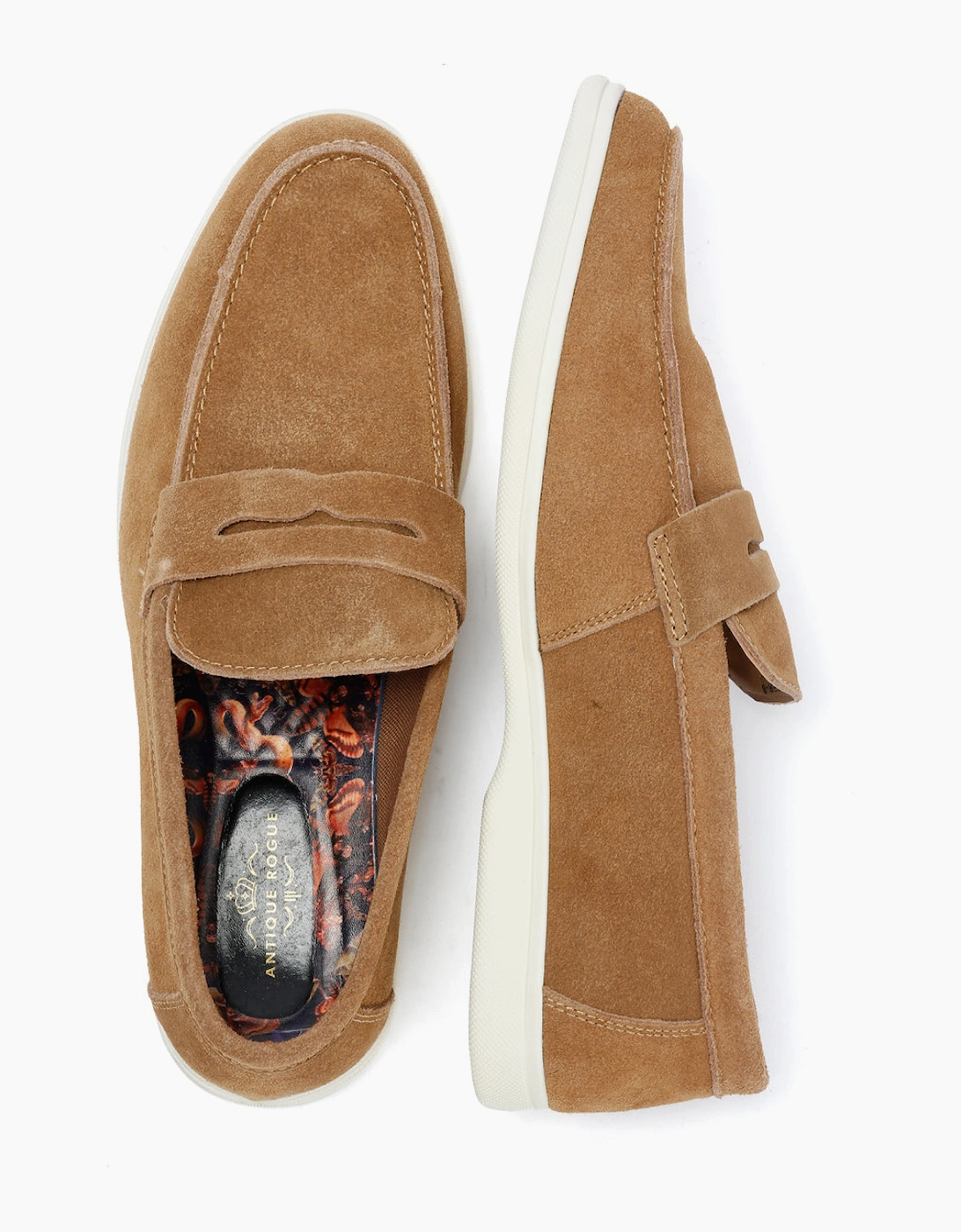 Antique Rogue Anton Suede Men's Stone Loafers