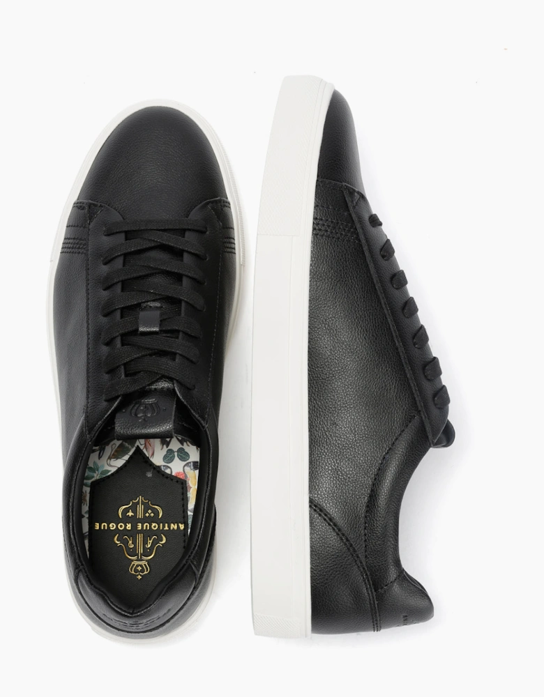 Antique Rogue Gibbs Leather Men's Black Trainers