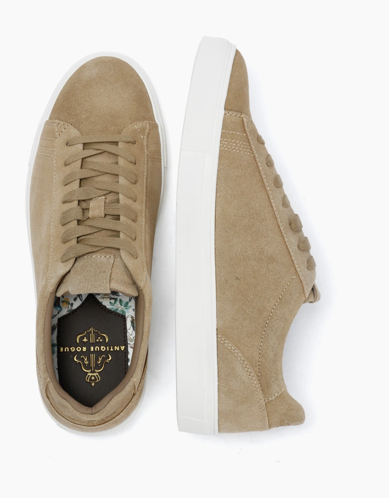 Antique Rogue Gibbs Suede Men's Stone Trainers