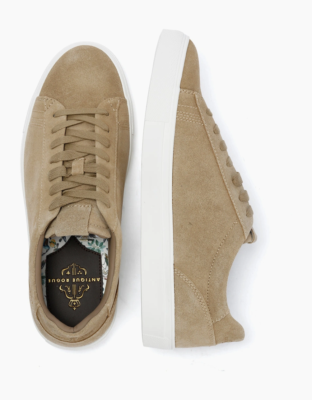 Antique Rogue Gibbs Suede Men's Stone Trainers