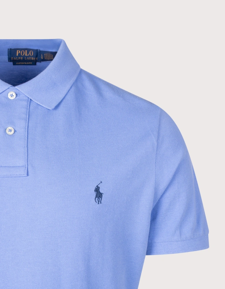 Custom Slim Fit Mesh Polo Shirt