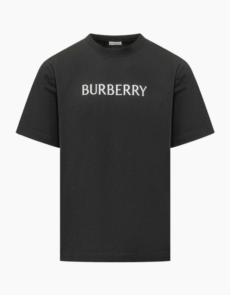 Burberry Raised Logo Print T-Shirt in Black