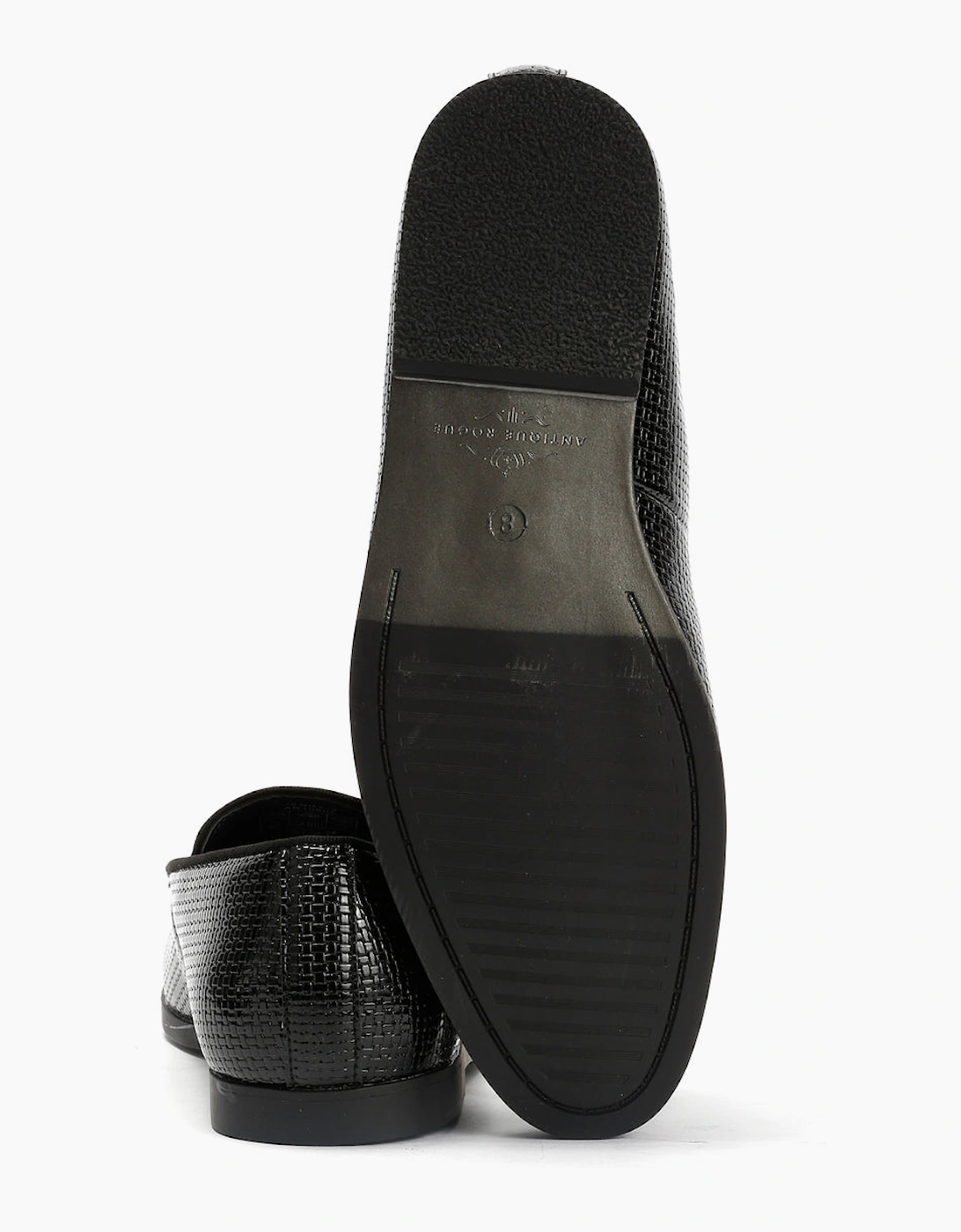 Antique Rogue Henry Patent PU Leather Men's Black Loafers