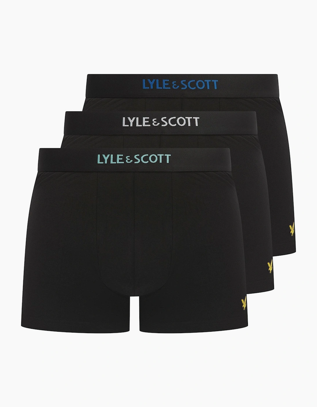 Lyle And Scott Men's 3 Pack Trunk with Logo - Black - Size: 32/30/31