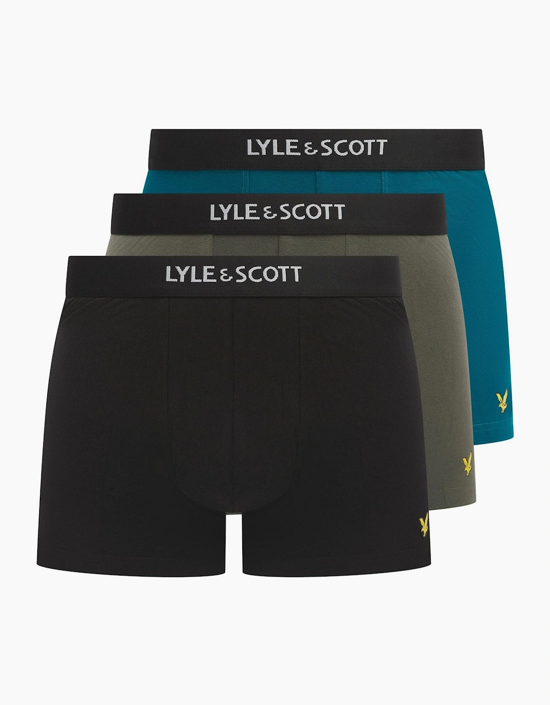 3 Pack Plain Design Trunk with Logo