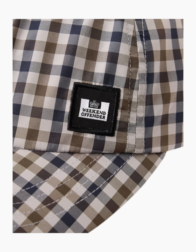 WEEKEND OFFENDER Mid House Check Cap - Clay