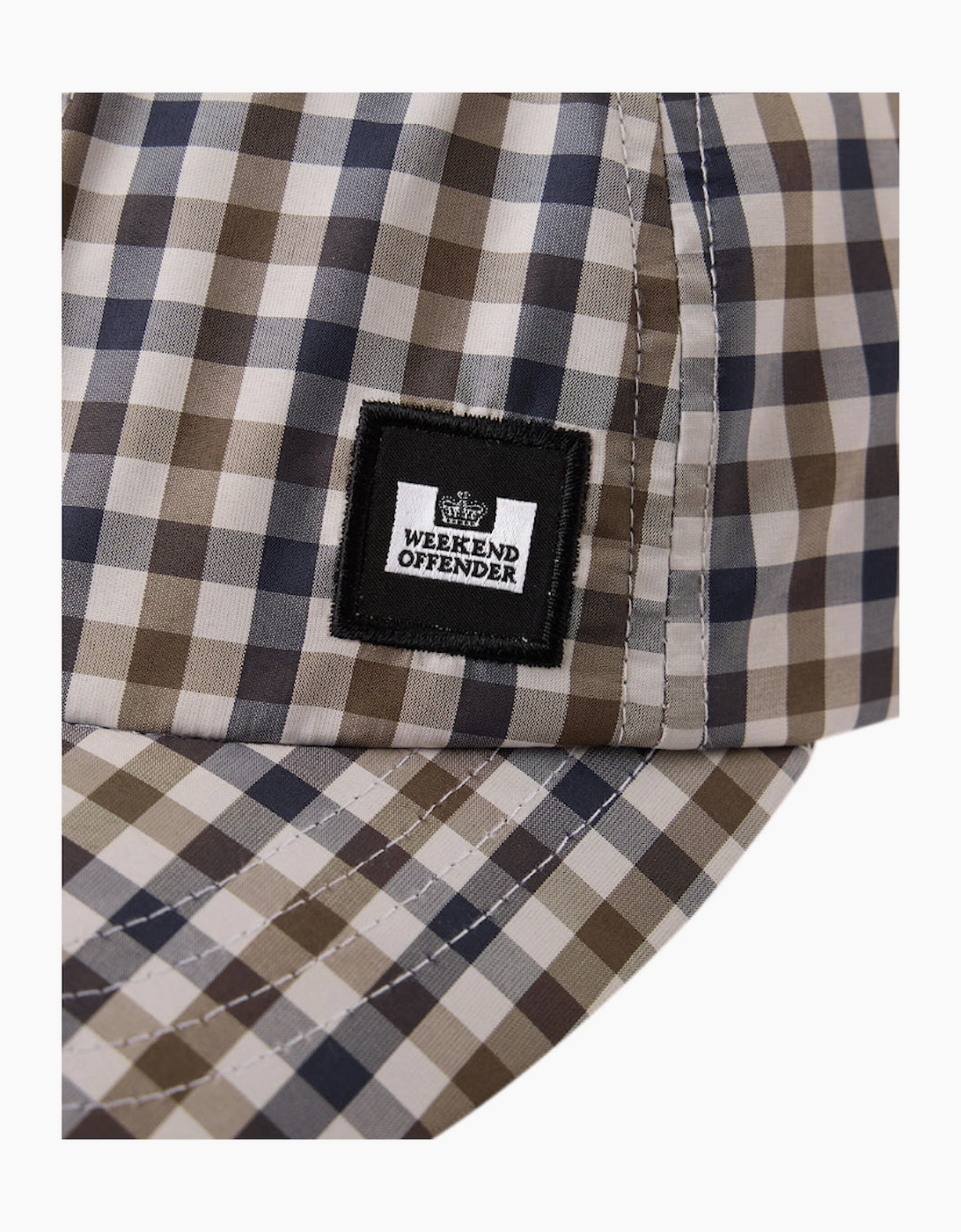WEEKEND OFFENDER Mid House Check Cap - Clay