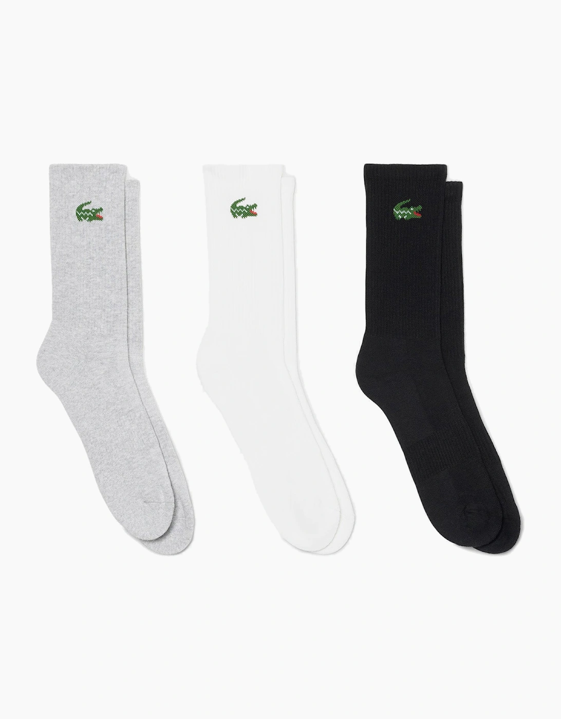 Lacoste 3-Pack Jacquard Crocodile Sport Socks