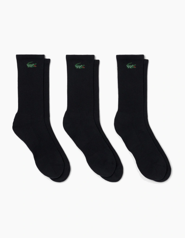 Lacoste 3-Pack Jacquard Crocodile Sport Socks