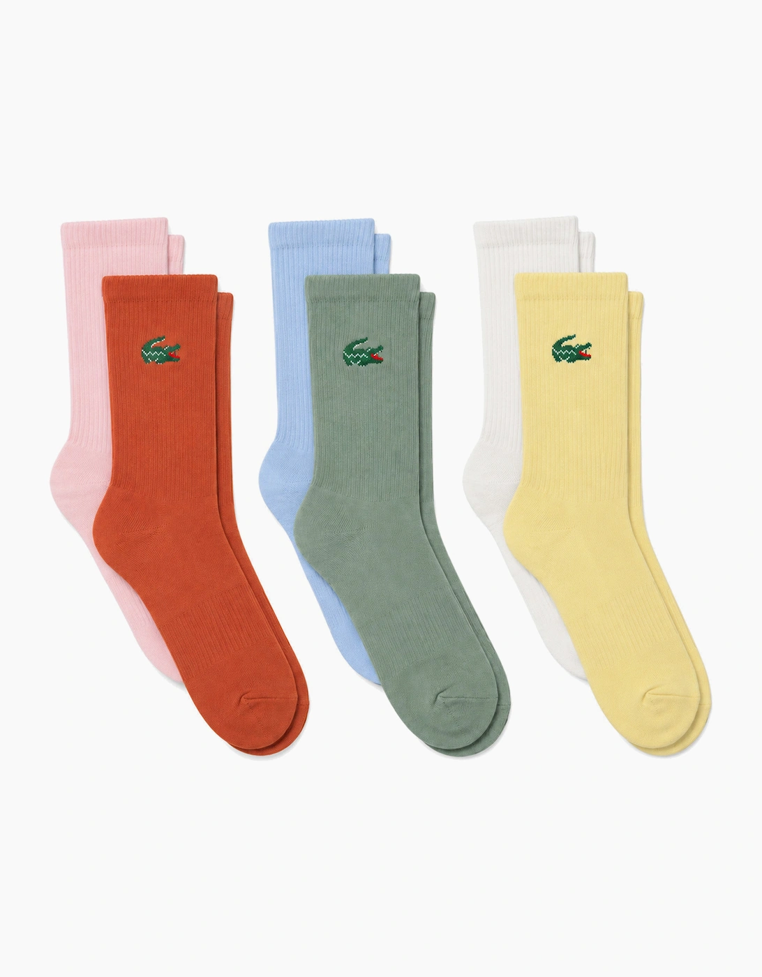 Lacoste 6-Pack Jacquard Crocodile Sport Socks