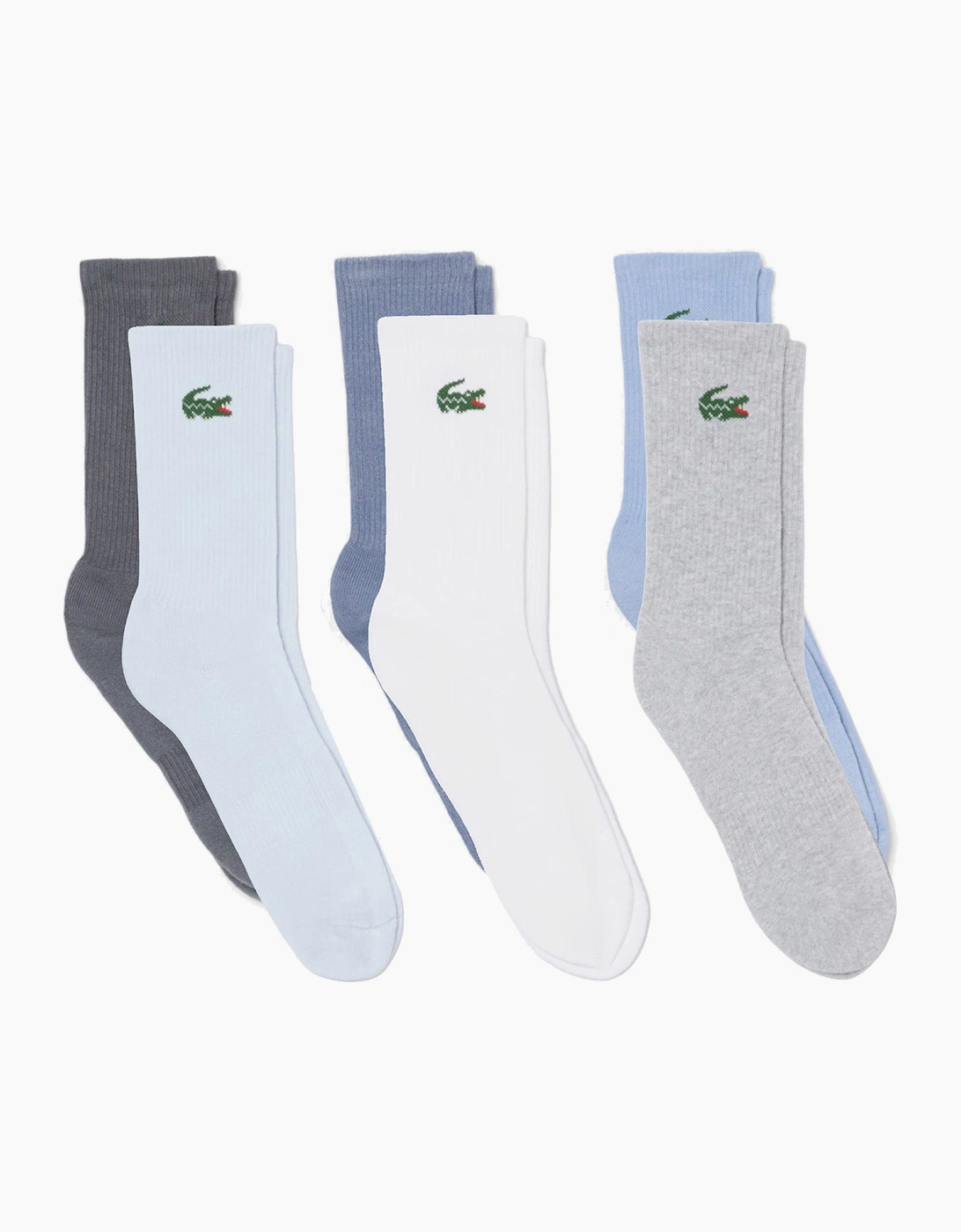 Lacoste 6-Pack Jacquard Crocodile Sport Socks