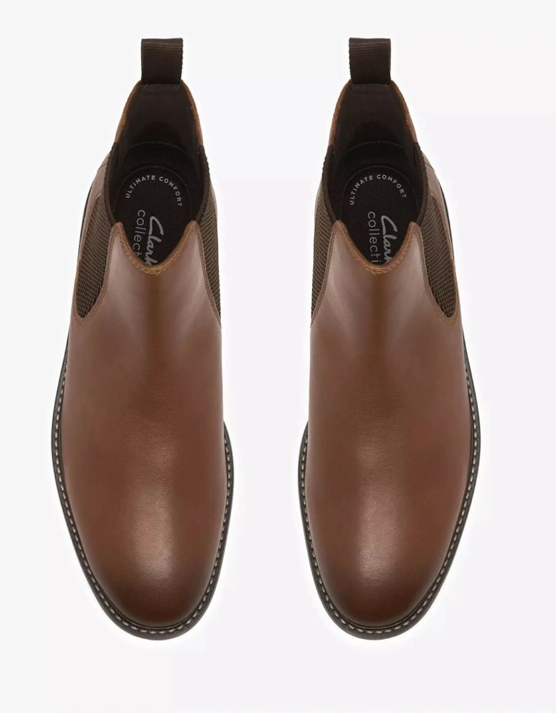 Clarks Jaxen Easy in Dark tan leather