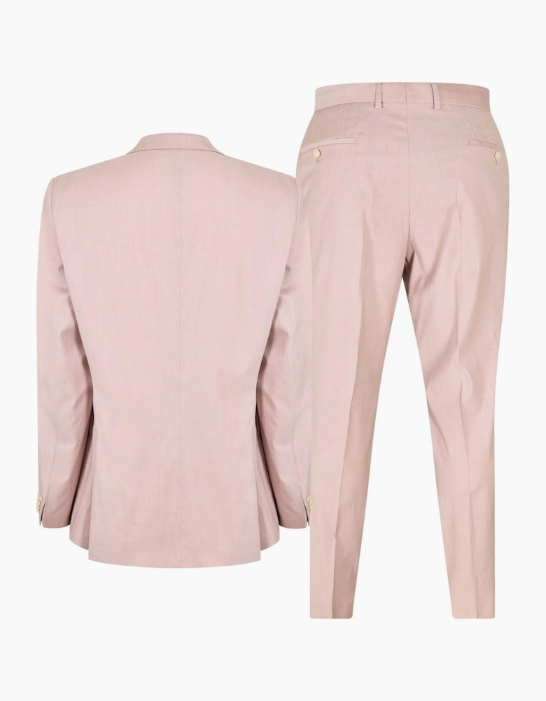 Solid Patterned Notch Collared Full Suit Jacket