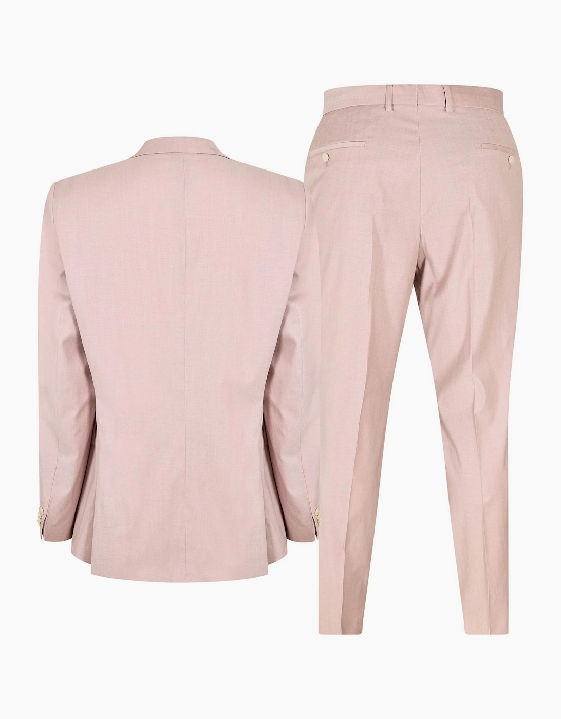 Solid Patterned Notch Collared Full Suit Jacket