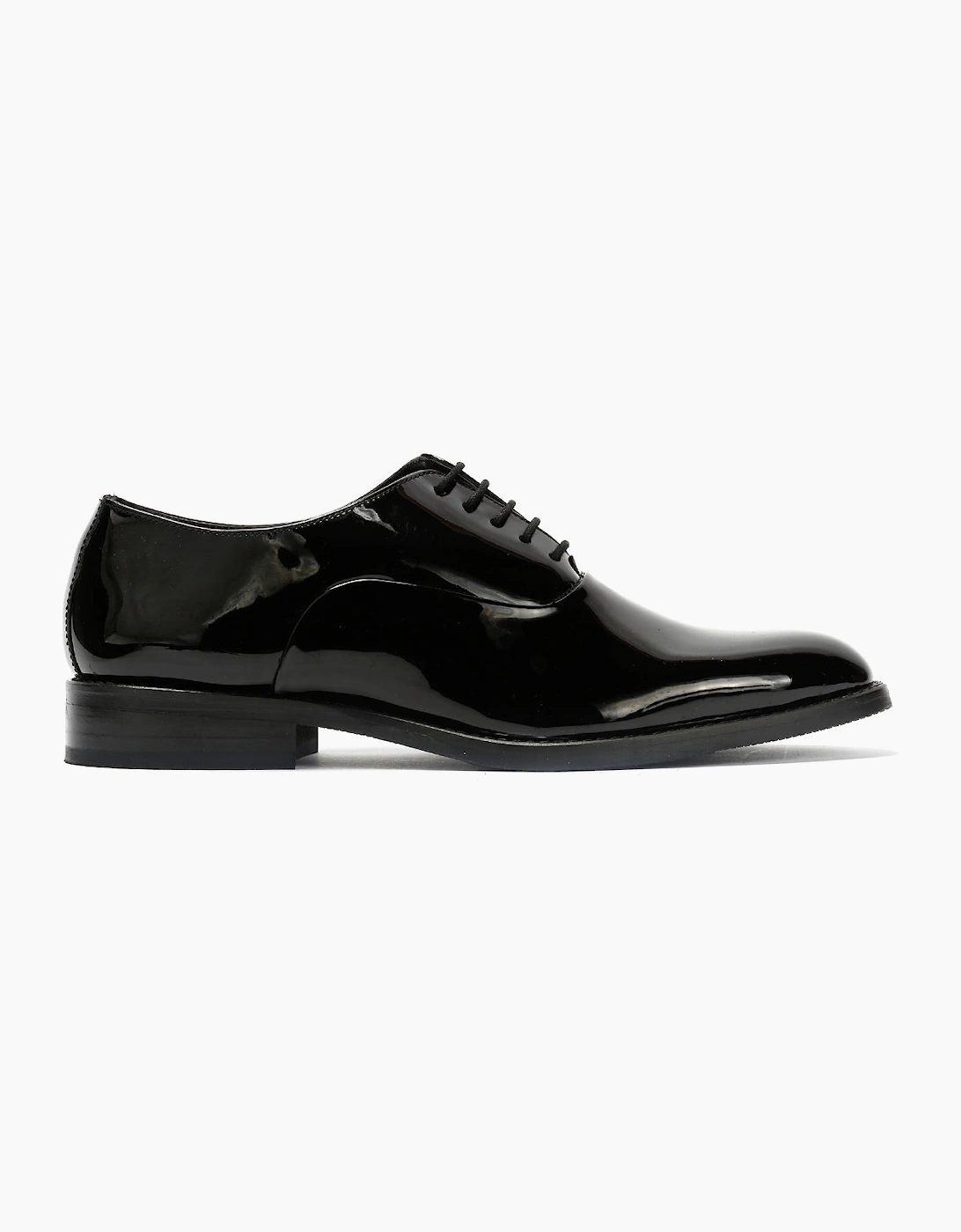 Antique Rogue Thorne Patent PU Leather Men's Black Lace-Up Shoes