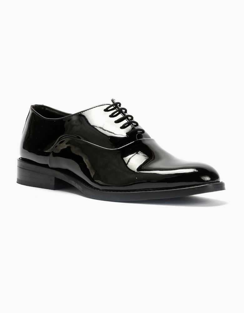 Antique Rogue Thorne Patent PU Leather Men's Black Lace-Up Shoes