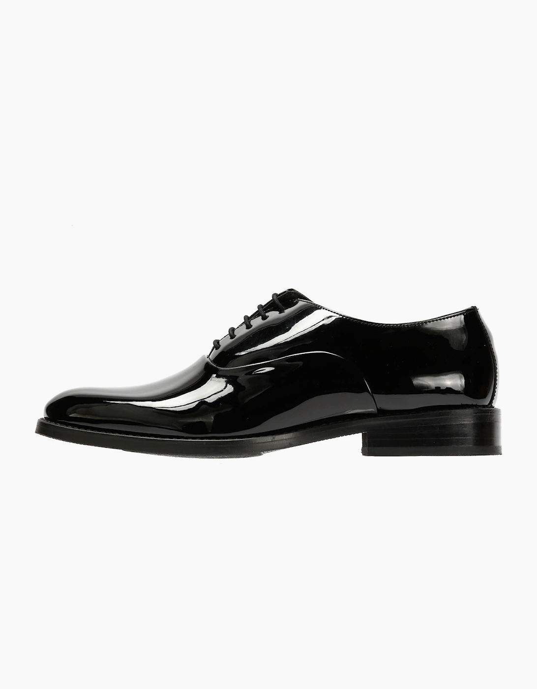 Antique Rogue Thorne Patent PU Leather Men's Black Lace-Up Shoes