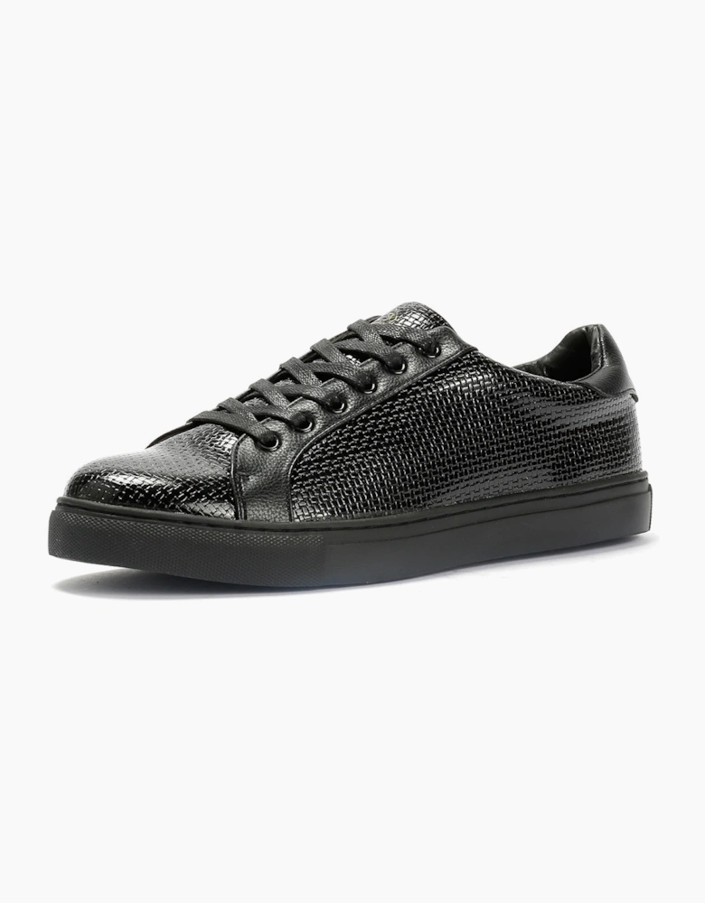 Antique Rogue Kimber Patent PU Leather Men's Black Trainers