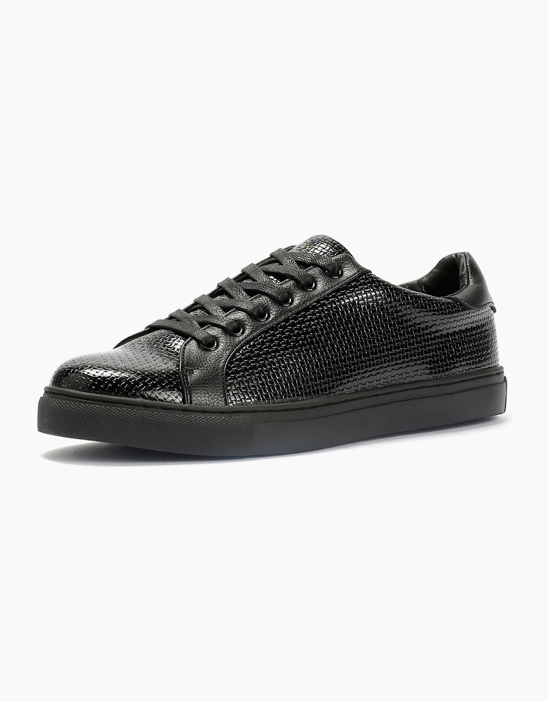 Antique Rogue Kimber Patent PU Leather Men's Black Trainers
