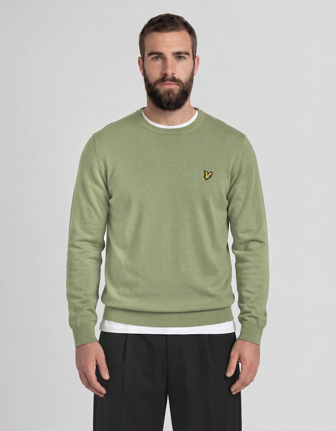 Cotton Merino Crew Neck Jumper