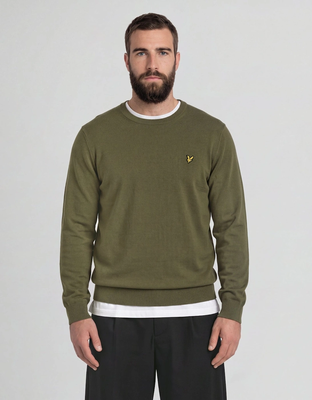 Cotton Merino Crew Neck Jumper