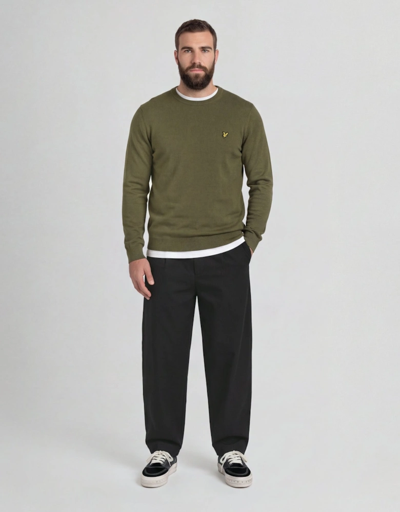 Cotton Merino Crew Neck Jumper
