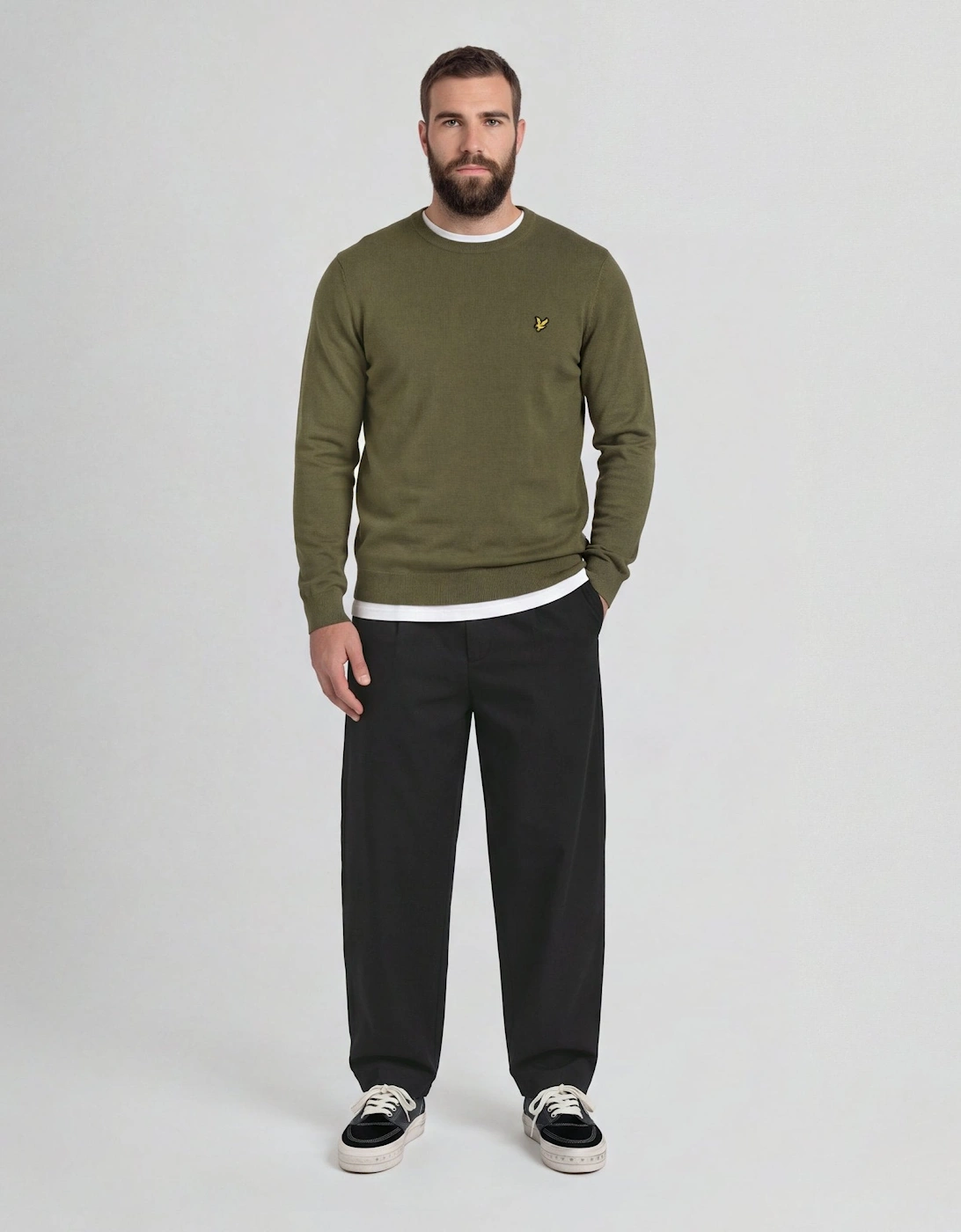 Cotton Merino Crew Neck Jumper