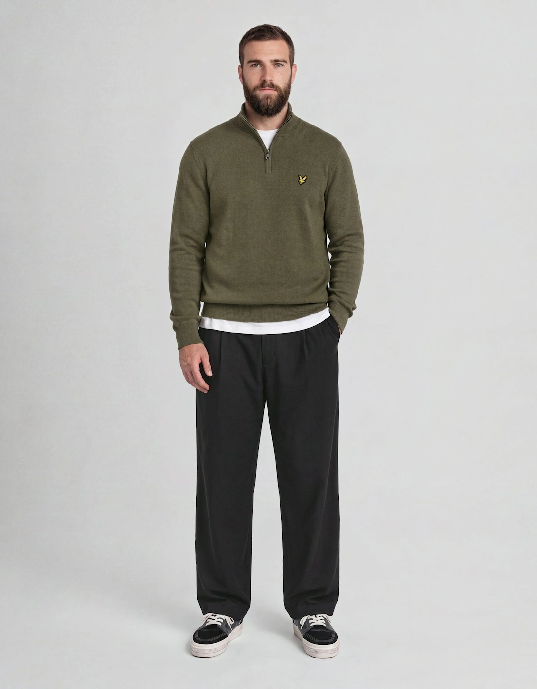 Cotton Merino 1/4 Zip Jumper