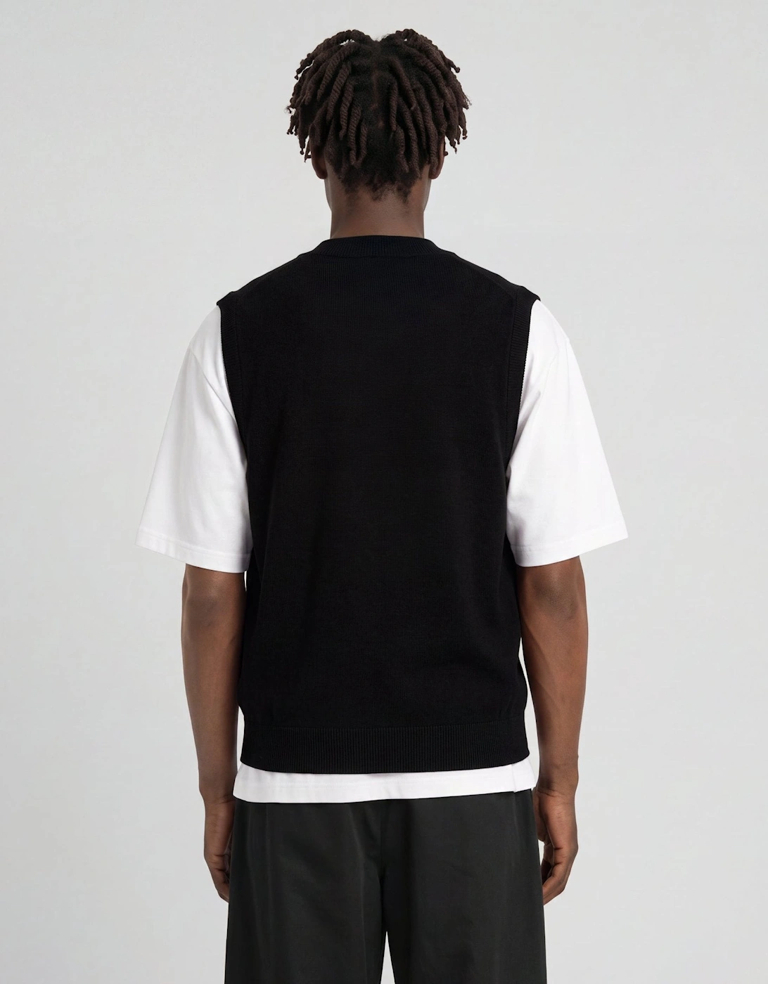 Cotton Merino Button Through Vest