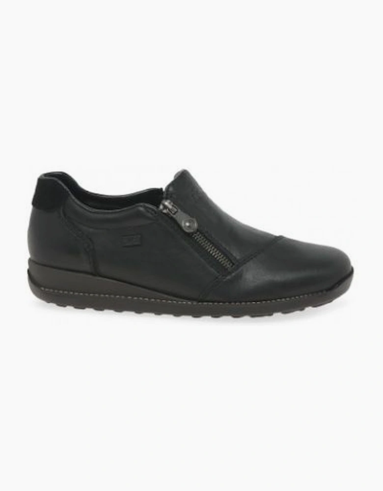Rieker Shoes 44287-00 black slip on waterproof shoe