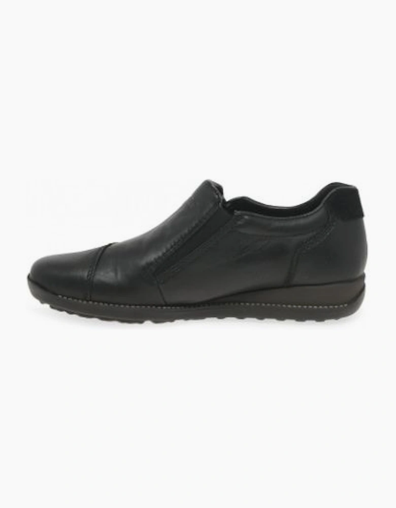 Rieker Shoes 44287-00 black slip on waterproof shoe