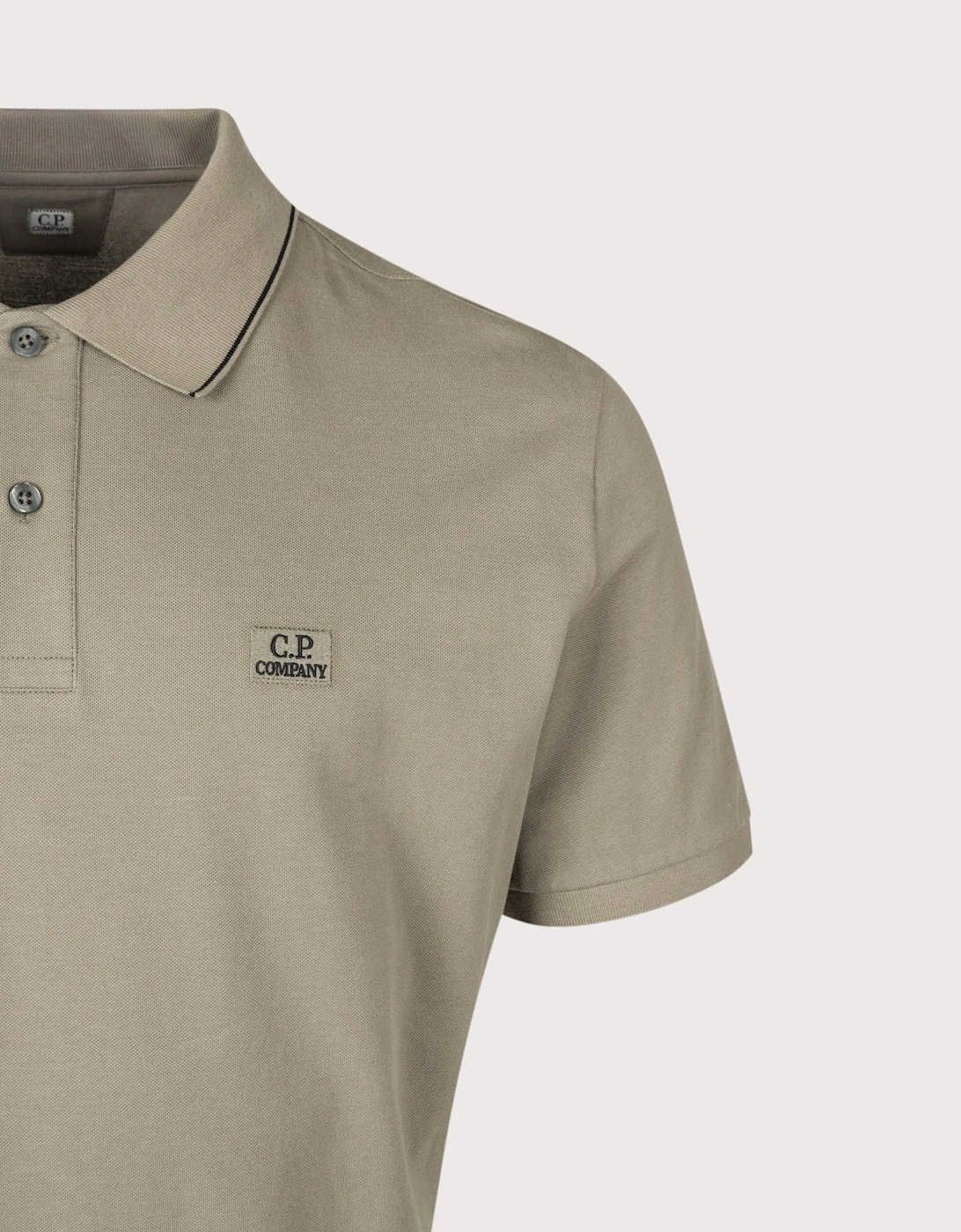 Regular Fit Stretch Piquet Striped Collar Polo Shirt