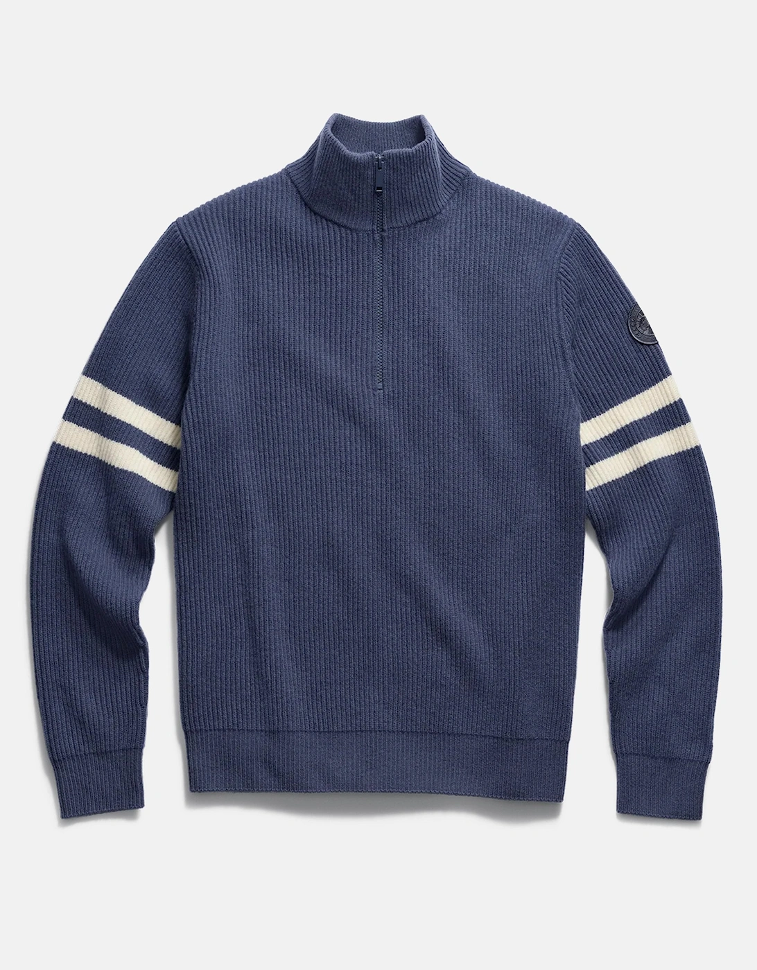 Mckinney 1/4 Zip Stripe Sweater Blue
