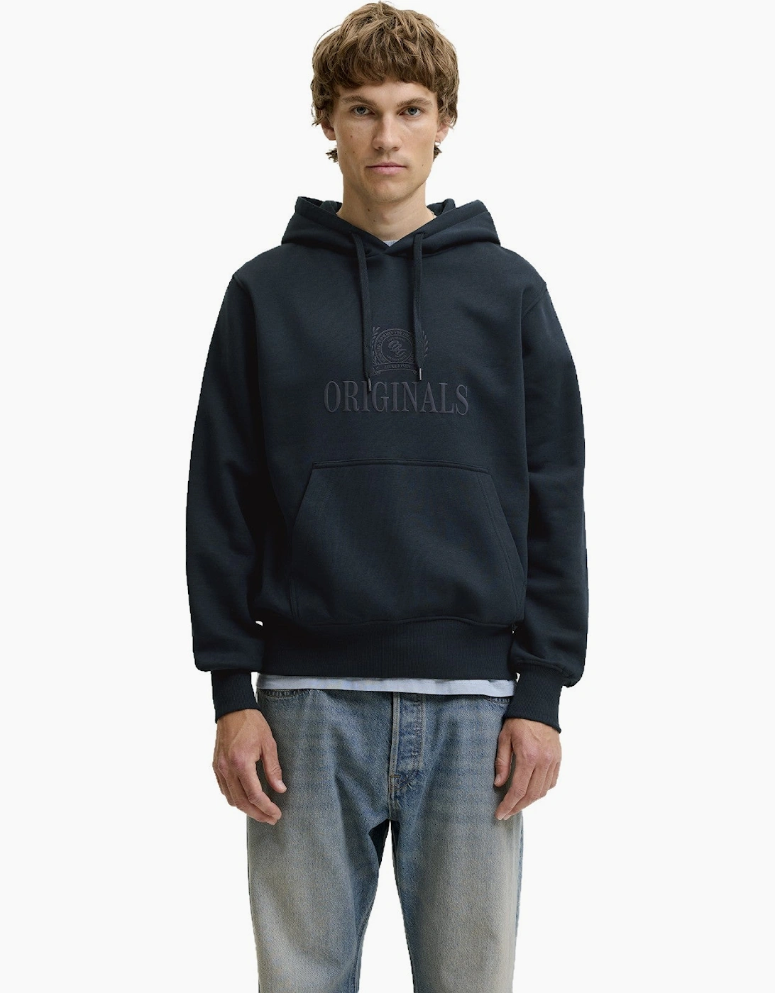 Jack & Jones Mens Jorfrederiksberg Monogram Hoodie