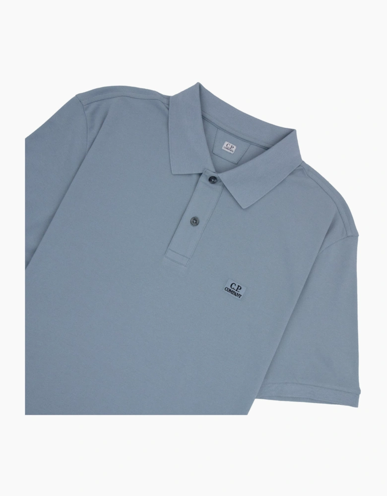 Cp Company Stretch Piquet Short Sleeve Polo BLUE 809