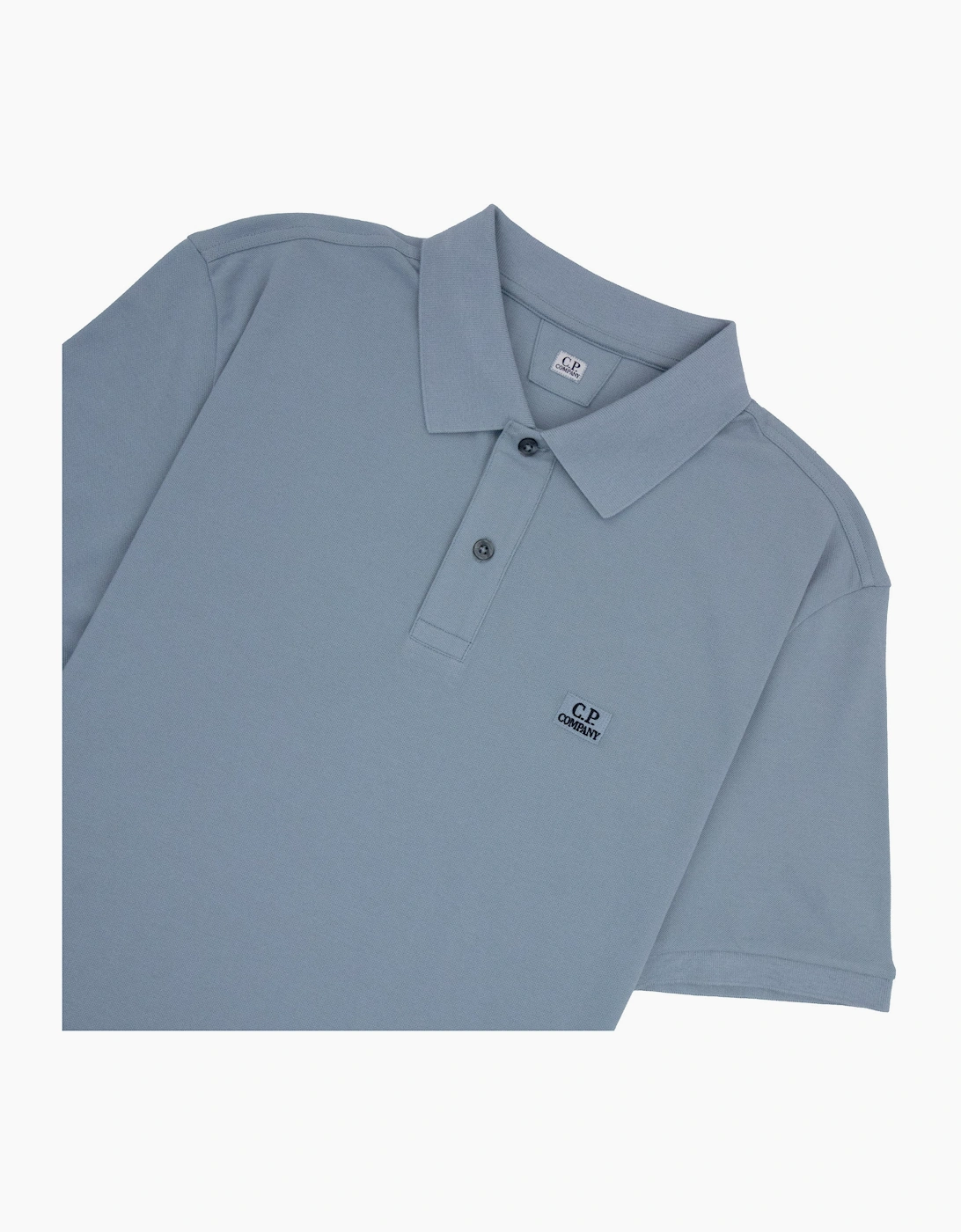 Cp Company Stretch Piquet Short Sleeve Polo BLUE 809