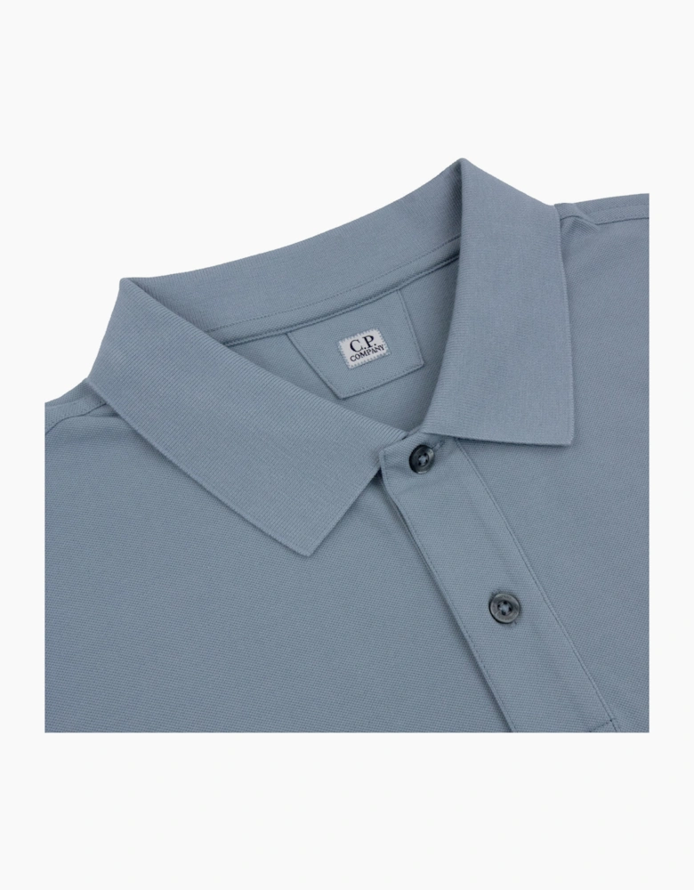 Cp Company Stretch Piquet Short Sleeve Polo BLUE 809