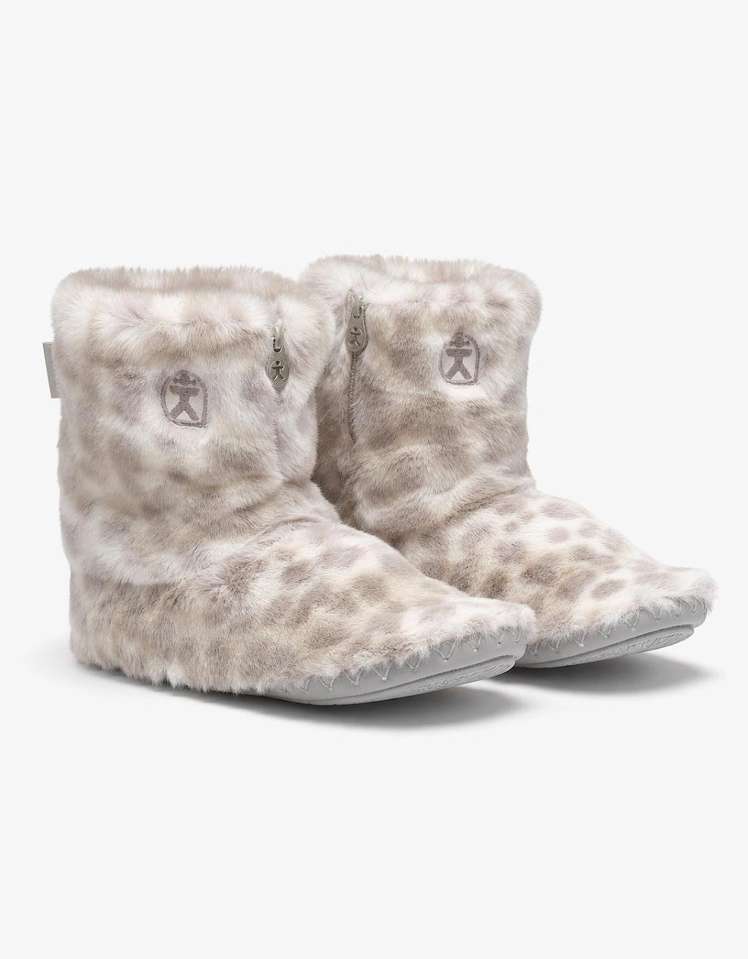 Bedroom Athletics COLE Womens Slipper Boots Grey Leopard