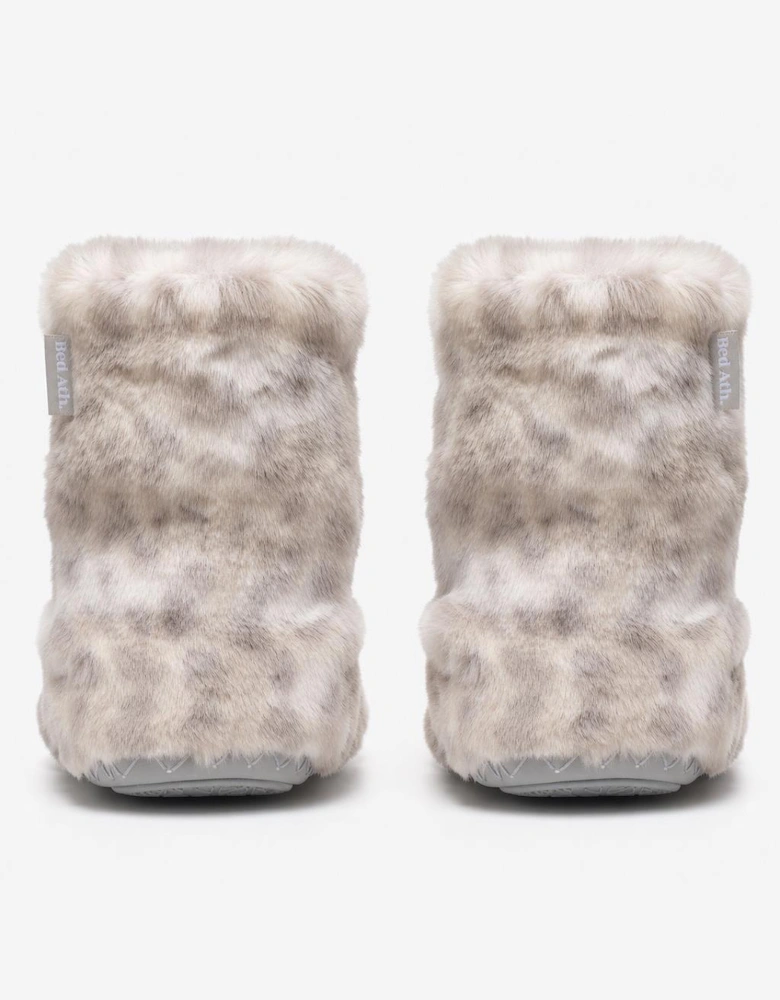 Bedroom Athletics COLE Womens Slipper Boots Grey Leopard