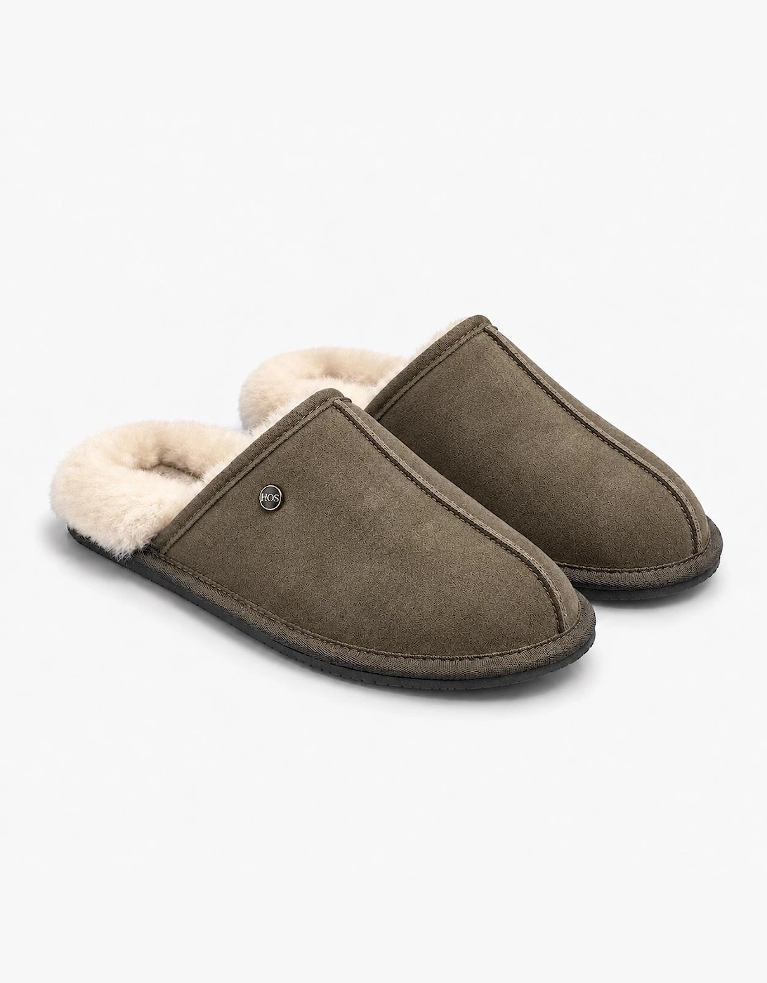 HOS Sheepskin EDWIN Mens Mules Olive