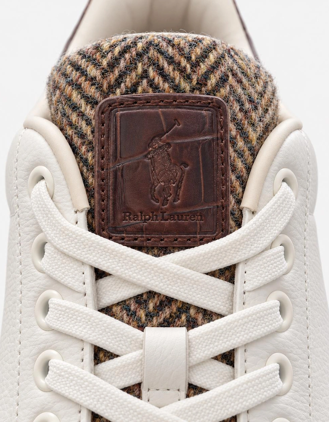 Polo Ralph Lauren HRT CRT III Mens Smart Trainers Deckwash White/Brown Multi