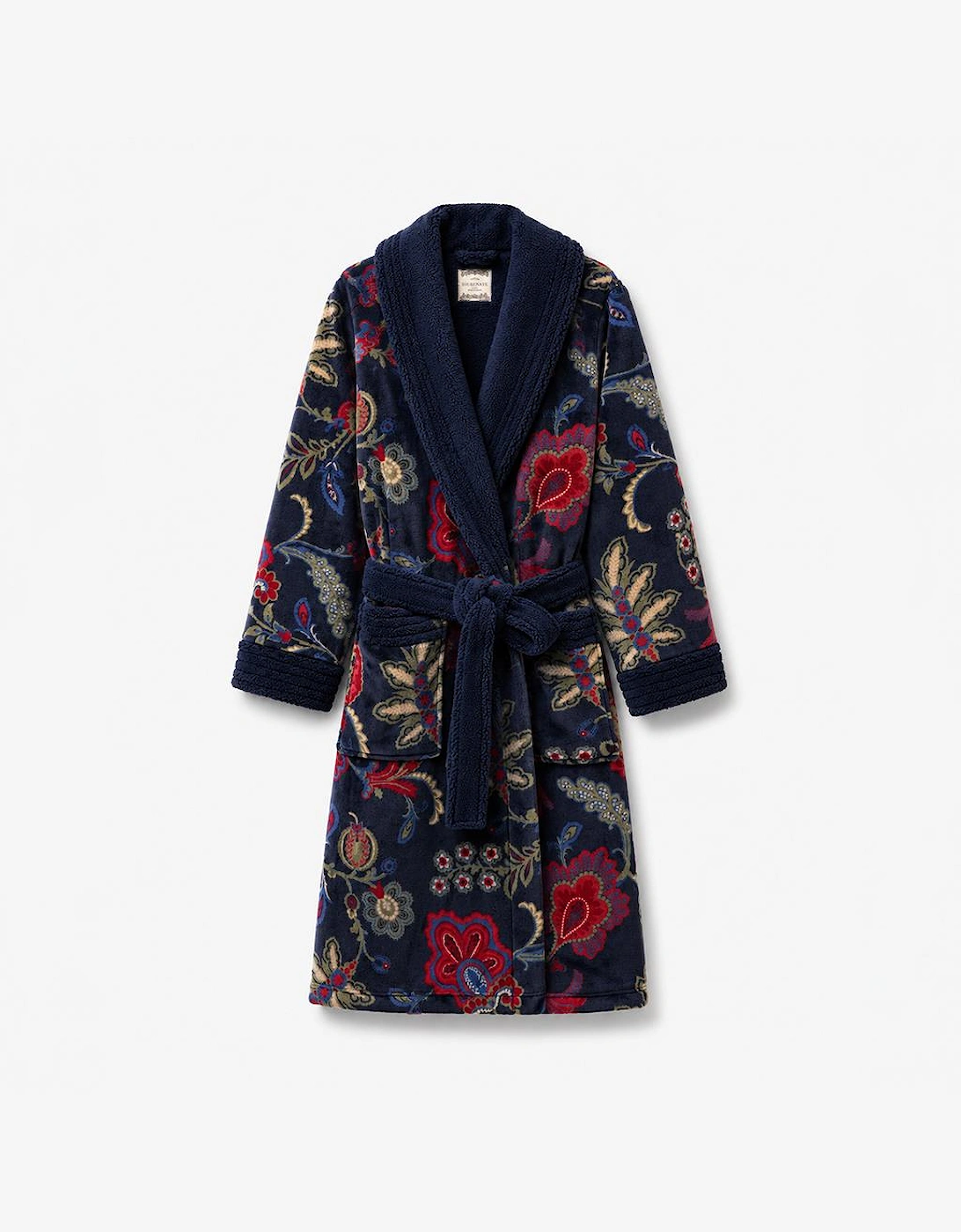 Joules Y97379 MATILDA Ladies Robe Navy Floral Womens Bathrobe Navy Floral